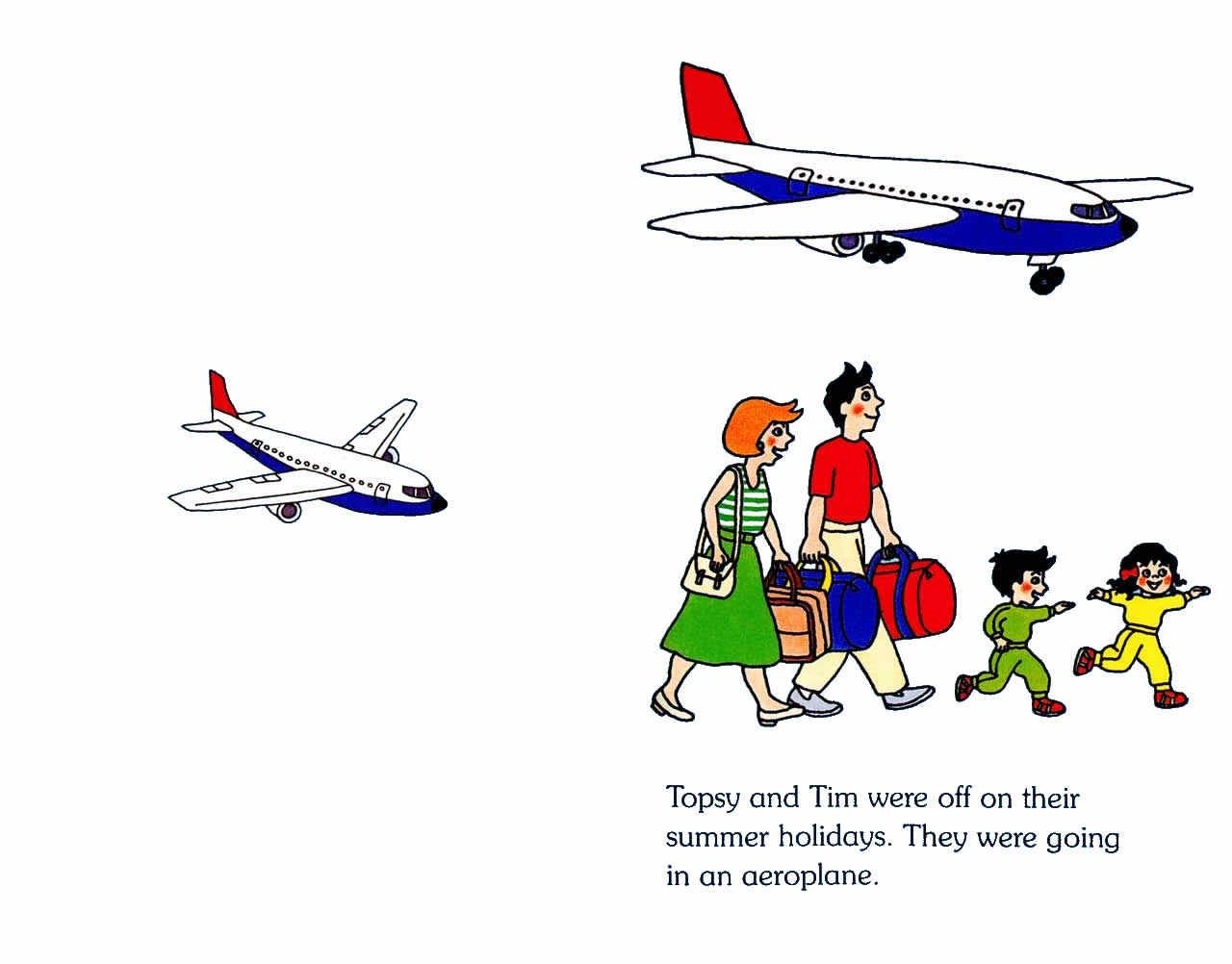 Ladybird - Topsy Tim Books - Go On An Aeroplane (03),绘本,绘本故事,绘本阅读,故事书,童书,图画书,课外阅读